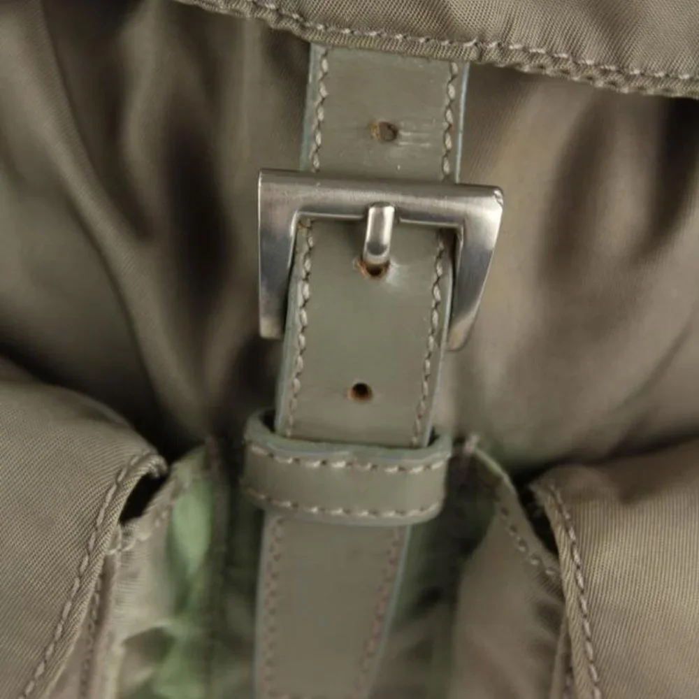 Prada Grey Tessuto Nylon Twin Pocket Backpack 1P826